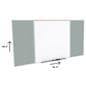 MDF whiteboard with tack board