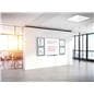 Whiteboard with tack board is ideal in offices 