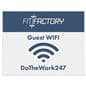 Wall mounted sign holder with guest wifi signage
