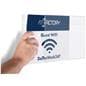 Wall mounted sign holder with side insert