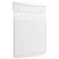 Wall mounted sign holder with notched slots on back flap