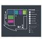 Wall mounted sign holder with wayfinding signage