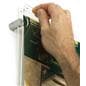 Panoramic acrylic frame showing how easy it is to swap graphics thanks to the magnetic functionality of these recycled acrylic signs