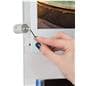 Recycled acrylic poster display includes necessary installation hardware