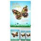Recycled acrylic poster display with 4 silver edge grip standoffs
