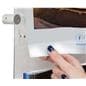 Recycled acrylic poster display with  button magnets to hold posters securely in place