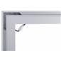 Backlit SEG fabric signage frame with sturdy corner connections