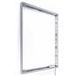 SEG LED wall display system with bushed silver finish