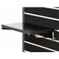 14" Black Slatwall Shelf Compatible with Standard Gondolas