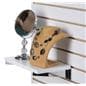 White 14" Slatwall Shelf with Chrome Knife Brackets