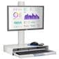 Monitor and keyboard wall mount has workspace for your laptop or tablet 