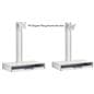 Monitor and keyboard wall mount with tilting bracket 