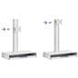Monitor and keyboard wall mount with height adjustable bracket 