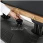 Magnetic chalkboard sign features fillable base for water or sand
