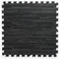 Black & Gray Wood Grain Floor Mats w/ Detachable Border