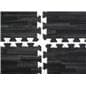 Black Wood Grain Floor Mats, 10' x 10' Area