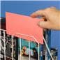 White Wire Magazine Rack that Holds Signage