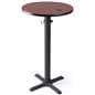 Wireless charging table with mahogany finish