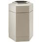 Outdoor Beige Waste Receptacle  