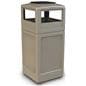 Dual Beige Ash/Tray Receptacle  