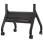 Mobile TV cart has wire channels that can be used to route and hide your power or media wiring without it being an eye sore