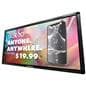 ThinkSign LED window sign with overall dimensions of 27 inches in width by 15 inches in height