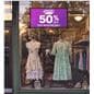 ThinkSign LED window sign being utilized in a storefront
