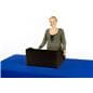 Black Veneer Lectern | Converts to Tabletop Podium | Displays2Go