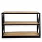 3-tier natural colored french industrial console shelf