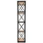 X-sided industrial rustic 5-tier shelving unit