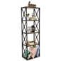 Natural industrial rustic 5-tier shelving unit