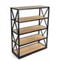 farmhouse-inspired engineers industrial bookcase shelves