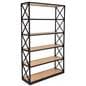 Paulownia rustic ironworker industrial shelves