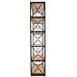 Rustic ironworker industrial shelves with x sided design