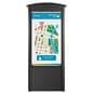Outdoor digital signage display showcasing an interactive wayfinding graphic