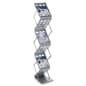 6-Pocket Portable Literature Floor Stand w/ Case, Double Sided, Adjustable Height
