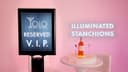 Illuminated Stanchion with LED Sign Holder