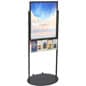 Floor Standing Poster Holder with Acrylic Literature Pockets