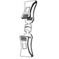 Clip-on Sign Holder with 2 Clamps, 3/8" Maximum Sign Thickness, Set of 100 - Clear