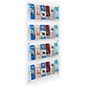 Wall Mounted Acrylic Literature Rack, w/ Adjustable Pockets - Multiple Sizes