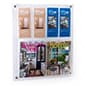 Wall Mounted Acrylic Literature Rack, w/ Adjustable Pockets - Multiple Sizes
