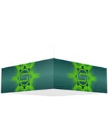 Square Hanging Ceiling Banner with Custom Printed Stretch Fabric Hanging graphic with machine washable fabric