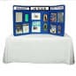 72"w Tabletop Hook & Loop Display Board, 3 Panels, Economy - Blue