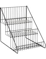 3 Tier Wire Countertop Rack for Convenience Stores 3 Tier Wire Countertop Rack w/ Jet Black Finish