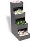 Tiered Condiment Organizer, 4 Compartments - Black