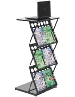 Portable Literature Counter Features a Black Finish Black Portable Literature Counter