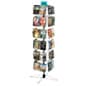 CD Display Stand w/ Sign Clip, Floor Standing, 48 Pockets - Black