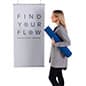 24-inch Banner Rails, Hinged Snap Open Design - Silver