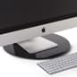 Workshop Series 15” Acrylic Desktop Monitor Stand w/ 360 Degree Swivel Base - Black