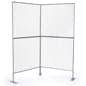 Art Display Grid, V-Shaped, (4) 3' x 3' Panels, Iron Mesh - Silver